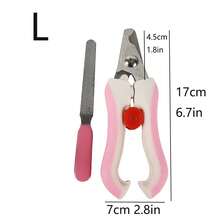 1pc Pet Nail Clippers, Stainless Steel Nail Trimmer For Dogs & Cats, Grooming & Cleaning Supplies (With Nail File)