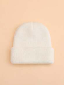 1pc Baby Solid Color Knitted Hat, Fashionable Casual Warm Knitted Cap, Adjustable Suitable For Baby Boys And Girls In Autumn/Winter - Multicolor - View 15