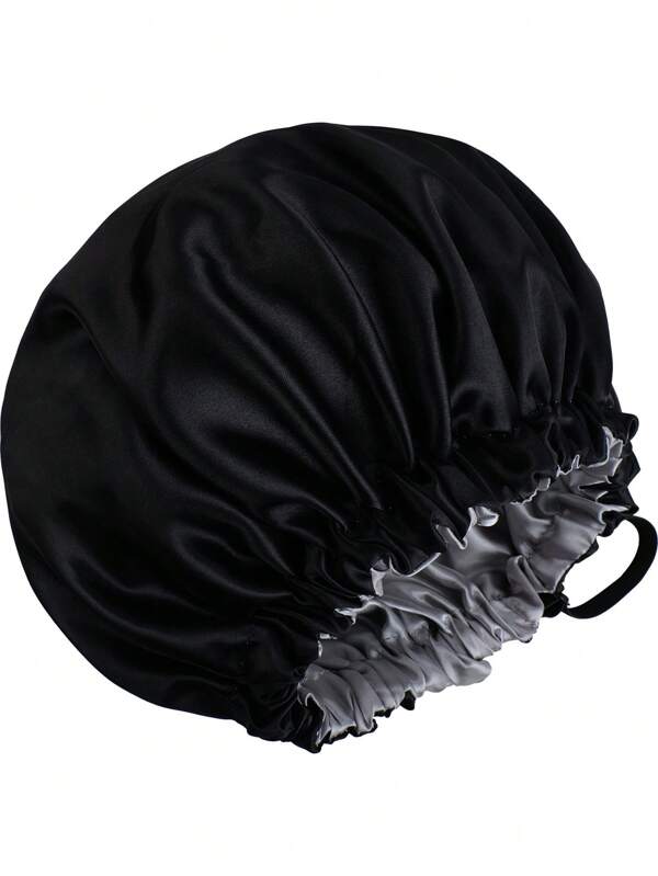 Bonnet en satin, bonnet de soie, bonnet de nuit pour femmes/hommes - Bonnet en satin réversible et ajustable de très grande taille pour cheveux bouclés et naturels