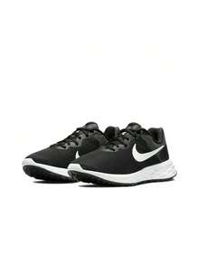 Nike Giày chạy bộ Revolution 6 dành cho nam, đệm êm ái, mềm mại, màu đen, khói đậm, xám DC3729-003 - Đen và trắng - Xem 2