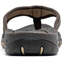KIIU Mens Thong Sandals Indoor And Outdoor Beach Flip Flop - Brown 81 - View 4