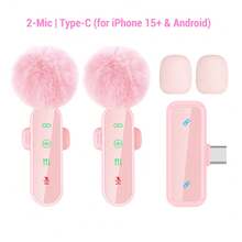 HITOZON 适用于 、安卓手机、笔记本电脑的专业无线领夹式麦克风 - 迷你麦克风，带状态显示，音质清晰，适合录音、直播、Vlog 等应用。 - 均碼 - 查看 12