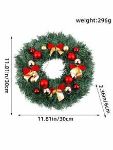 1 pieza Decoración de corona de Navidad, corona floral pequeña de 25cm/30cm para centro comercial, hotel, escaparate, entrada, decoración del hogar, decoraciones navideñas, decoración de habitación, decoraciones navideñas de invierno, regalos de Navidad, decoración navideña - Multicolor - Ver 23