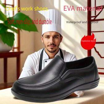 Scarpe da lavoro alla moda, leggere, antiscivolo, impermeabili, con suola in EVA morbida, adatte per la cucina