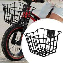 1 件超厚金属自行车前篮通用挂篮，适合日常通勤和休闲骑行 - 黑色 - 查看 2