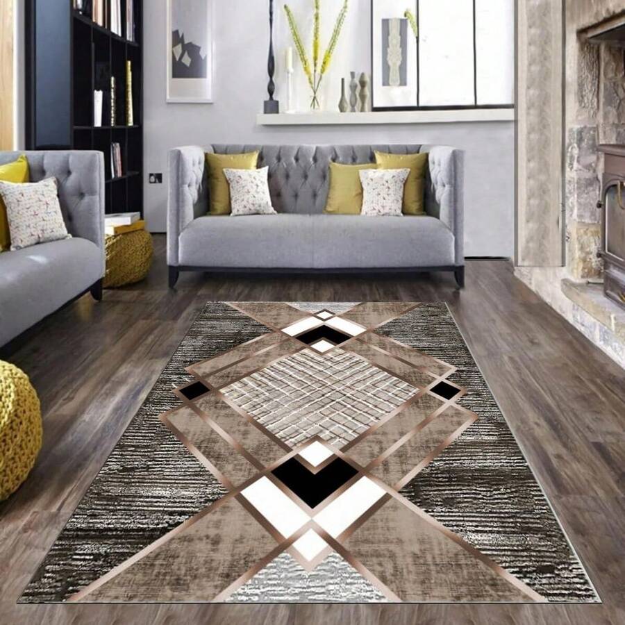 100% 涤纶地毯 | 多种尺寸:180x280、160x230、120x180、100x300、100x200、80x300、80x200、80x150 厘米 | 耐用、易清洁、时尚设计 | 土耳其制造 - 彩色 - 查看 1
