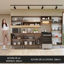 Madesa Armario Cocina Integral 293cm Emilly Marrón 10 - Marrón - Ver 6