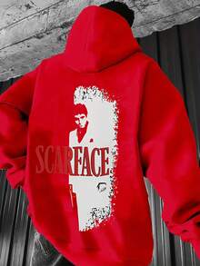 Men's Fashion Hoodie Printed Pattern Sweatshirt - Black - View 9