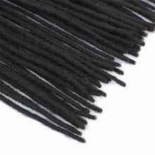 CEXXY 0,6 Breite Dreadlocks, brasilianisches Echthaar, gehäkelte Zopf-Haarverlängerung, Echthaar-Loc-Extensions, 10 Stränge Dreadlock-Extension, Echthaar, vollständig handgefertigt, Echthaar-Dread-Extension für Männer, Frauen und Kinder, Echthaar-Locs können gelockt und gefärbt werden, 15,2 - 50,8 cm, 1B