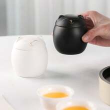 1 pieza Urna de Mascota de Cerámica, Contenedor de Cenizas de Gato, Contenedor de Vida, Urna Conmemorativa de Gato de Cerámica, Lugar de Descanso Gentil para Felinos, Frasco de Cenizas Hecho a Mano