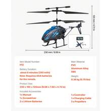 RC Helicopter, 2.4GHz Flying Remote Control Helicopter, 3.5 Channel RC Airplane For Kid, 16 Mins Flight Time, Altitude Hold, One-Key Take Off/Landing & LED Lights, Toys For Kids Ages 8 And Up - 藍色 - 查看 7