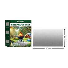 Série de tapis résistants au feu pour barbecue portable HozoneX, tapis de protection résistant au feu et à l'eau pour pelouse, patio et grill extérieur. Imperméable, résistant à l'huile, ignifuge, doux, épais et agréable pour la peau. Avant utilisation, il empêche la brûlure de la pelouse et les risques d'incendie. Après utilisation, il ne brûle pas la pelouse et ne présente pas de risque d'incendie. Remarque : si utilisé sous un foyer, veuillez maintenir une distance de 20 cm. Notre tapis résistant au feu pour barbecue portable contient de la fibre de verre et du silicone.