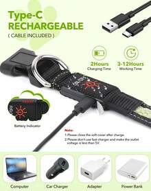 Light Up Dog Collar, USB Rechargeable LED Dog Collar Glow In The Dark, Adjustable Reflective Waterproof Dog Collar Light For Night Walking - Green - View 4