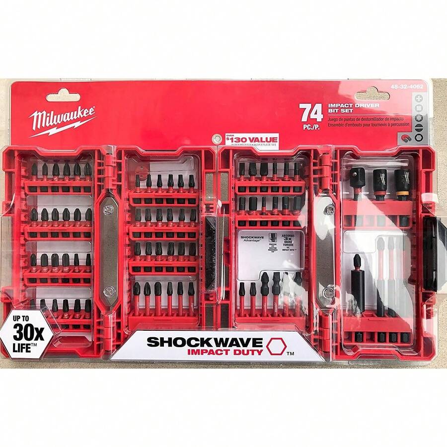 Milwaukee Shockwave Impact Driver Bit Set (74 Piece) 48-32-4062 - 1 - 查看 1