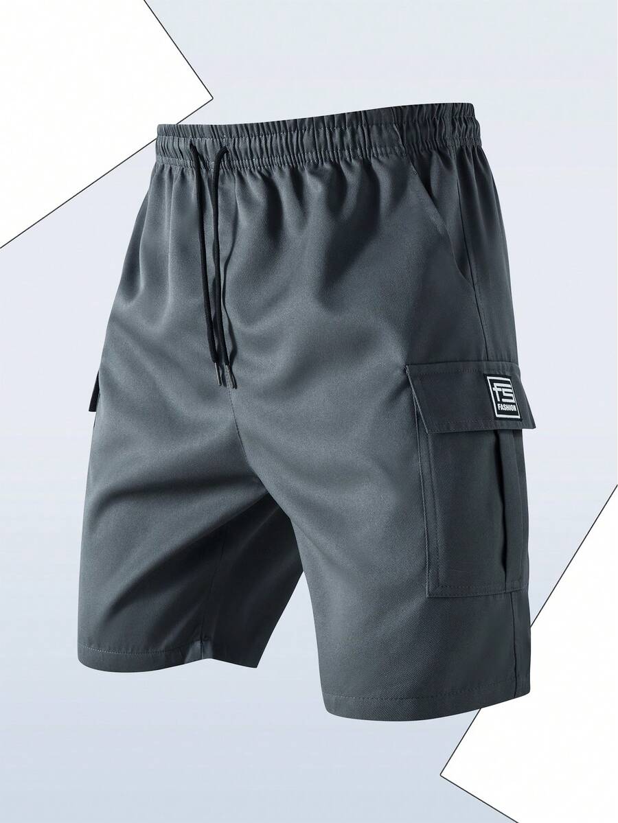 Men's Casual Cargo Shorts With Pockets - Loose Fit Military Tactical Shorts, Suitable For Summer Street Wear - Grey - View 1