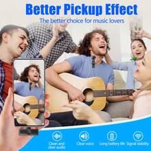 Wireless Lavalier Microphone For Phone IPad TypeC Lapel Mics Plug-Play 2.4G Ultra-Low Delay Built-In Noise Reduction Chip Working Time For Video Recording Interview Podcast Vlog