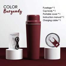 650ml Large Capacity Wireless Portable Electric Juicer, Hot And Cold Multi-Function, 20-Blade Powerful Ice Crusher, USB Rechargeable Double Cup, Long Term Heat Preservation - Multicolor - View 18