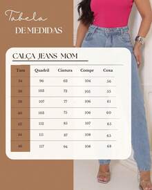Shein Mom Jeans Women's 100% Jeans High Waist Thick Premium Fabric Lisa Blogger - Xám - Xem 7