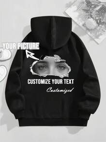 Customizable Classic Basic Men's Sweatshirt, Support High-Definition Image Printing On The Back (Such As Anime IP, Couple Portrait, Pet Photo, Art Pattern) And Provide Two Customizable Text Positions (Can Print Personalized Slogan, Name, Etc.) Ornamental,Dawg Stylish,Fashion,Hipster,Contracted,Easy Costume,Modest Fashion,Minimal Chic,Casual Custom,Unique,Personalized Ideal Gifts For Him Family,Boyfriend,Friends,Children , Fall Ornamental,Dawg Stylish,Fashion,Hipster,Contracted,Easy Costume,Modest Fashion,Minimal Chic,Casual Custom,Unique,Personalized Ideal Gifts For Him Family,Boyfriend,Friends,Children,Customized Men Clothing