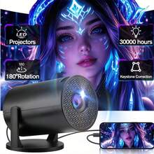 4K WiFi Mini Projector With Auto Keystone Correction, Remote Control, 180° Rotation, Portable Smart Home & Outdoor Video Projector