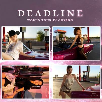 Póster/tarjeta del tour mundial DEADLINE en negro/rosa/K-pop/BP, mercancía de fans que incluye póster individual + tarjeta grupal, artículos de concierto, póster decorativo que se puede pegar en las paredes, se puede usar para decorar la habitación o como póster coleccionable, también es un gran regalo para amigos