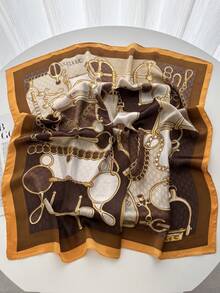 1 chiếc khăn choàng in họa tiết Paisley thời trang, khăn trùm đầu nữ, khăn choàng cổ/băng đô đeo hàng ngày, họa tiết hoa, phù hợp với váy. - Chuỗi cà phê - Xem 3