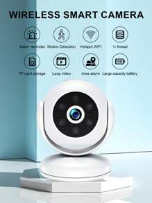 Reletech 360° Wireless Security Camera - Motion & Area Detection, Large Battery, WiFi Hotspot, TF Card & Loop Recording(Home/Shop)​Multi-Scene Adaptability