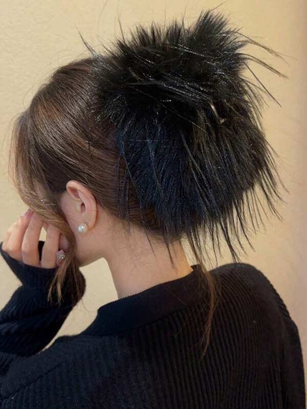 1 pièce Pince à cheveux surdimensionnée en plumes moelleuses, accessoire pour cheveux en forme de requin, pinces à griffes, pinces à cheveux, barrettes, pinces à cheveux