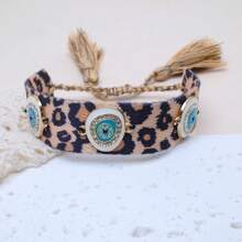 1 buc brățară norocoasă țesută manual cu ochi de demon, potrivită pentru familie, prieteni, cadouri de sărbători și purtare zilnică