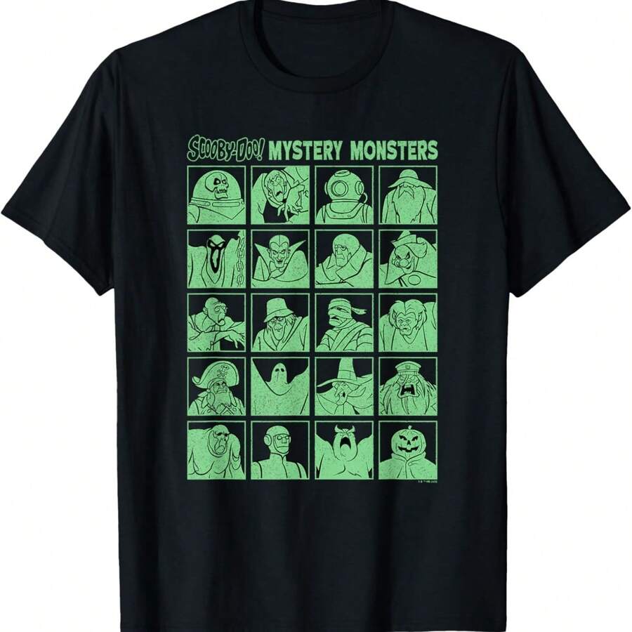 Scooby-Doos Mystery Monsters Group Shot Panels Numerous T-Shirt