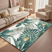 1 件热带植物图案装饰地毯、现代简约、树叶地毯、露营氛围装饰、复古风格现代个性化家居装饰、羊毛地毯、毛绒地毯、秋冬地毯、厚实/毛绒、客厅地毯、地毯、客厅区域地毯、区域小地毯、垫子、家居装饰、大客厅地毯、圆形地毯、客厅家居装饰、房间装饰、可洗地毯