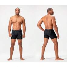Men's Cool Dry Mesh Boxer Trunks 6-Inch Briefs, 3-Pack - 6吋(黑色/黑色/黑色) - 查看 7