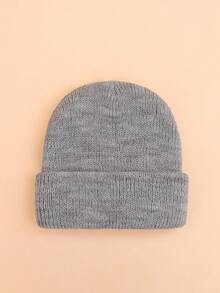 1pc Baby Solid Color Knitted Hat, Fashionable Casual Warm Knitted Cap, Adjustable Suitable For Baby Boys And Girls In Autumn/Winter - Multicolor - View 20