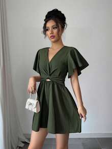 Women Jumpsuits - Army Green - View 3