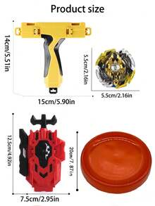 Zestaw 11 zabawek w postaci wirującego bączka z wielokolorowymi uchwytami i wyrzutnią, odpowiedni do walki, różne style, prezent świąteczny