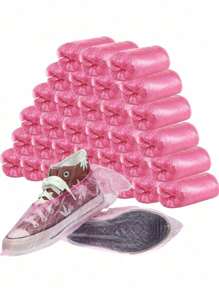 100 Pieces Disposable Shoe Covers | Fluffy Home Protective Overshoes, Overshoes, Shoe Accessories, Dirt And Abrasion Resistant, Comfortable And Non-Slip, Designed To Keep Shoes Clean In Homes, Offices, Hotels, And Other Places