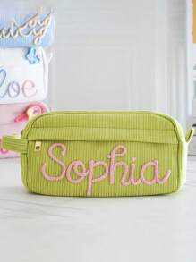 1 szt. Spersonalizowany piórnik, prezent na powrót do szkoły, piórnik z kordu z niestandardowym imieniem, prezent dla dzieci, prezent urodzinowy dla dziewcząt/chłopców, wielofunkcyjny, ozdobny, z napisem, stylowy, nowoczesny, kolorowy, uroczy, uroczy, swobodny, niestandardowy, spersonalizowany, wyjątkowy, spersonalizowany, idealny prezent dla niego, idealny prezent dla niej, wielofunkcyjny, ozdobny, z napisem, stylowy, nowoczesny, kolorowy, uroczy, uroczy, swobodny, niestandardowy, spersonalizowany, wyjątkowy, spersonalizowany, idealny prezent dla niego, idealny prezent dla niej, łatwy komfort