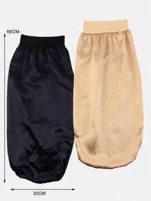 3件装女士多色长发睡眠帽，仿丝弹力头巾，美发护理头饰