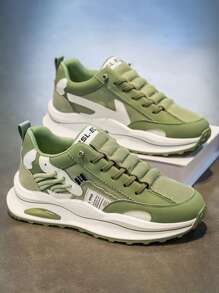 男士时尚百搭休闲运动鞋，青少年防滑耐磨运动鞋，适合所有季节 - 灰色 - 查看 1