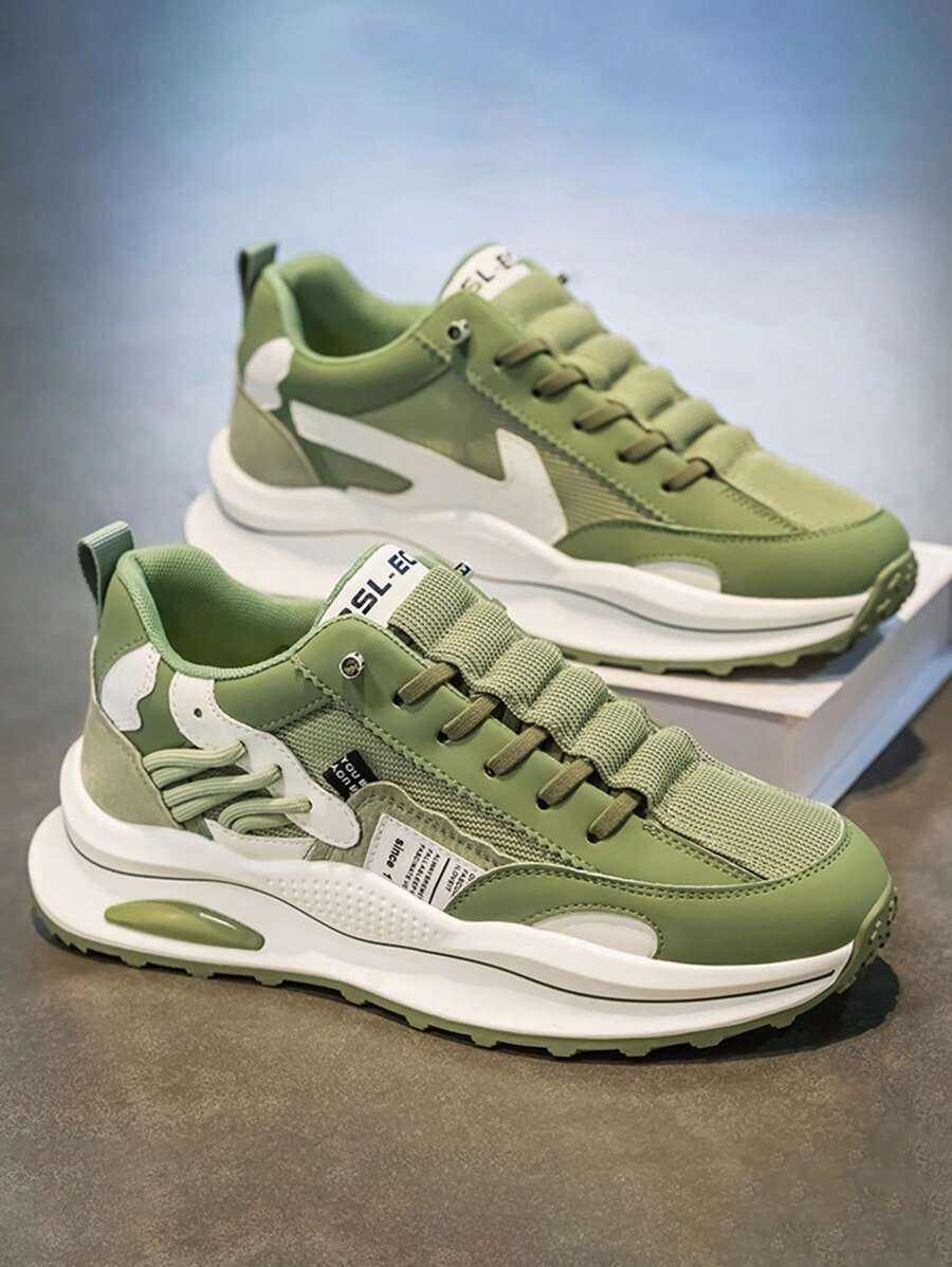 男士时尚百搭休闲运动鞋，青少年防滑耐磨运动鞋，适合所有季节 - 灰色 - 查看 1