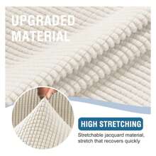 3 Piece Chesterfield Sofa Cover For 2 Cushion Couch High Arm Sofa Slipcovers 2 Seat High Stretch Washable Furniture Protector For Dogs Pet Ivory, XL-Loveseat