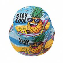 1 件度假风格酷炫菠萝印花双面渔夫帽，男女通用户外休闲轻便渔夫帽 - A - 查看 4