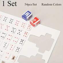 1 Set Mini Playing Cards - 54 Card Deck For Multiplayer Games, Suitable For Interactive Entertainment, Christmas And Birthday Parties - Compact Size, DIY Assembly, Paper Material - Suitable For Christmas And Halloween Gatherings Mini Playing Cards, Super Small Pocket-Sized Playing Cards, Fun & Cute Travel-Sized Mini Playing Cards, Tiny Fingertip Cards, Super Small Cards, Fun Student-Sized Super Cute Portable Travel Creative Palm-Sized Playing Cards (Mixed Style & Color) - Multicolor - View 11