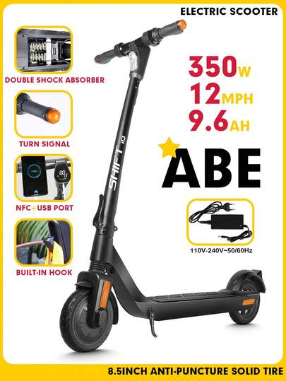 Mankeel Hochgeschwindigkeits-Pendler-Klappbarer Erwachsenen-Elektroroller mit deutscher ABE - Smart NFC, 350 Watt Motor, 20 km/h Geschwindigkeit, 40 km Reichweite, Doppelfederung, Blinker, Klingel, USB-Ladeanschluss, Doppelbremssystem, tragbares City-Reisegerät E-Scooter für Erwachsene und Jugendliche, Outdoor-Ausflüge, Pärchen-Ausflüge, City-Pendeln, Geburtstagsgeschenk, Urlaubsgeschenk