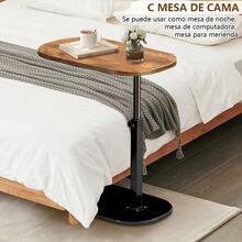 Milky Way Adjustable TV Tray Table Adjustable Side Table, C-Shaped Sofa Side Table, 360° Swivel Small Side Table For Living Room, Bedroom, Sofa TV Tray Table, Small Space Side Table