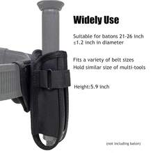 360° Rotating Nylon Baton Holster For 21-26 Inch Expandable Batons, Fits Belt - Black - View 6