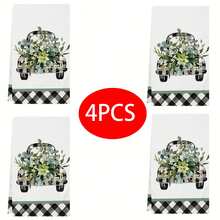 2 Stücke Auto- und Blumenmuster Küchentücher, hochabsorbierend, ideal zum Kochen, Backen, für Küche und Badezimmer