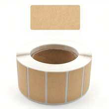Kraft Paper Sealing Label Stickers Roll, Self-Adhesive, Writable, Suitable For Packaging & Labeling