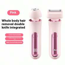 Livora 女士电动剃须刀，Silk Glide Pro 剃须刀，可充电电动修剪器，适用于比基尼、阴毛、腿毛、身体、干湿两用