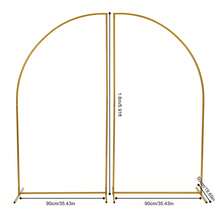 Set Of 2 Wedding Arches Made Of Iron, Sturdy Metal Arch Stands For Photo Background, Elegant Round Arches For Wedding Ceremonies And Parties, Easy To Assemble Decoration For Wedding Ceremonies, Birthdays, Photo Corners, Room Decorations, Festive Atmosphere - 金色 - 查看 2